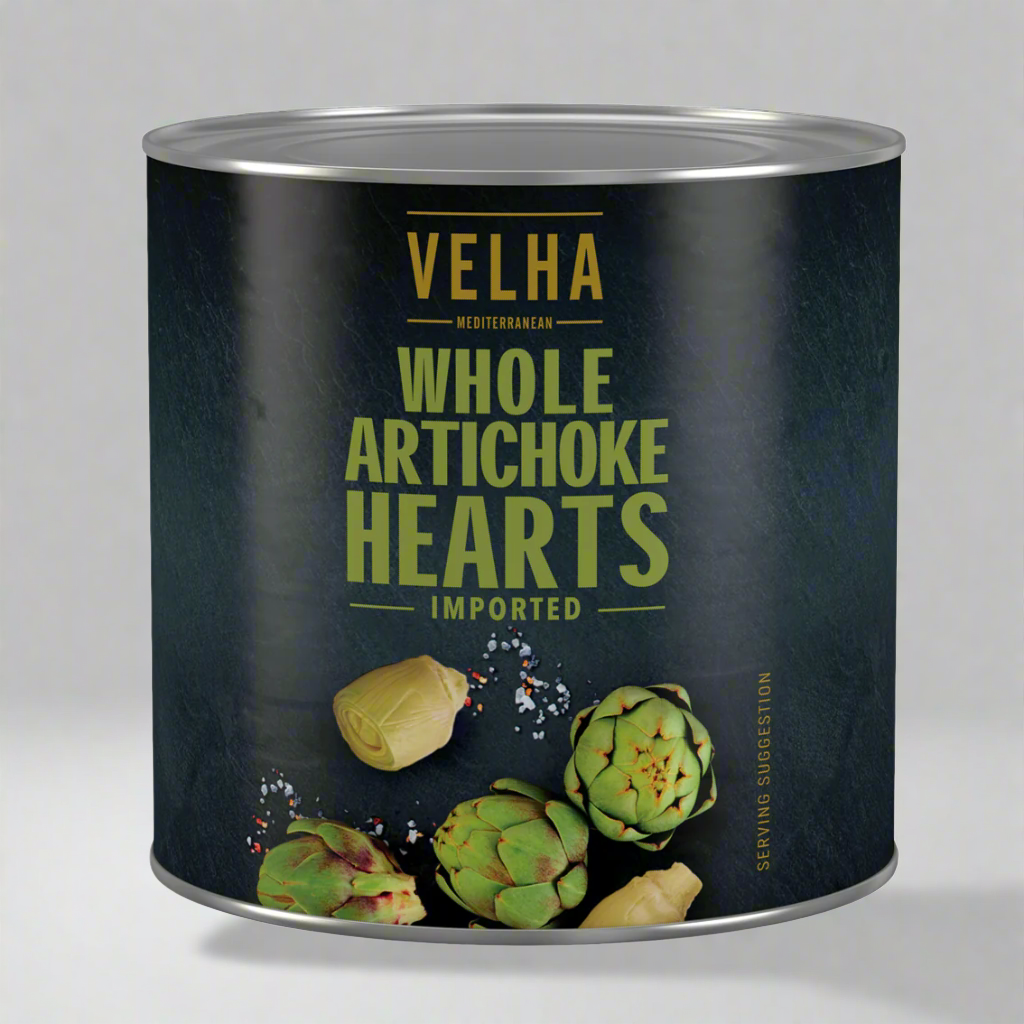 A can of whole artichoke hearts